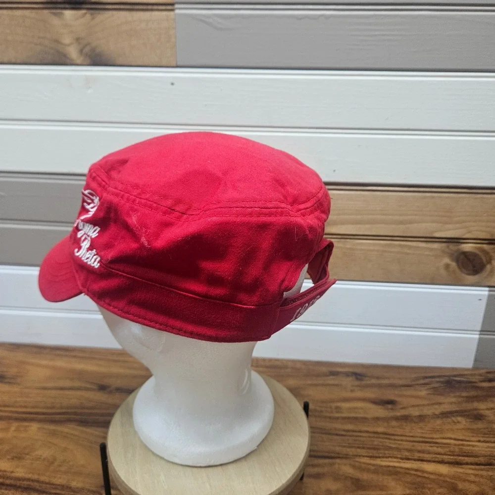 Delta Sigma Theta Sorority Red Cadet Hat 1913 Embroidery Greek Letters Cap